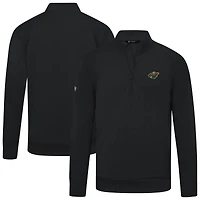 Men's Levelwear Minnesota Wild Upright Tri-Blend Quarter-Zip Pullover