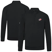 Men's Levelwear Carolina Hurricanes Upright Tri-Blend Quarter-Zip Pullover