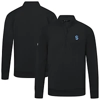 Men's Levelwear Seattle Kraken Upright Tri-Blend Quarter-Zip Pullover