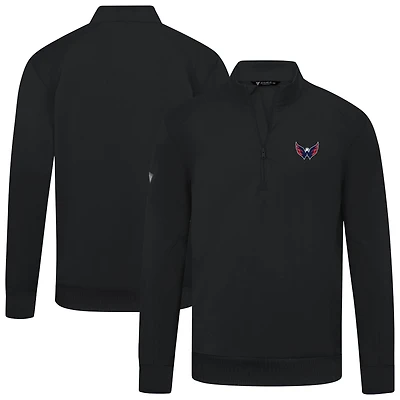 Men's Levelwear Washington Capitals Upright Tri-Blend Quarter-Zip Pullover