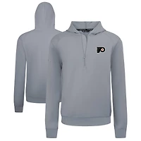Men's Levelwear Gray Philadelphia Flyers Technic Quarter-Zip Pullover Hoodie