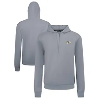Men's Levelwear Gray Nashville Predators Technic Quarter-Zip Pullover Hoodie