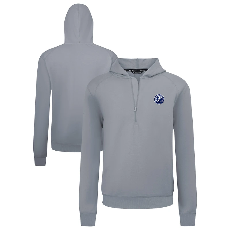 Men's Levelwear Gray Tampa Bay Lightning Technic Quarter-Zip Pullover Hoodie