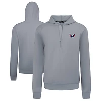 Men's Levelwear Gray Washington Capitals Technic Quarter-Zip Pullover Hoodie