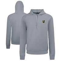 Men's Levelwear Gray Vegas Golden Knights Technic Quarter-Zip Pullover Hoodie