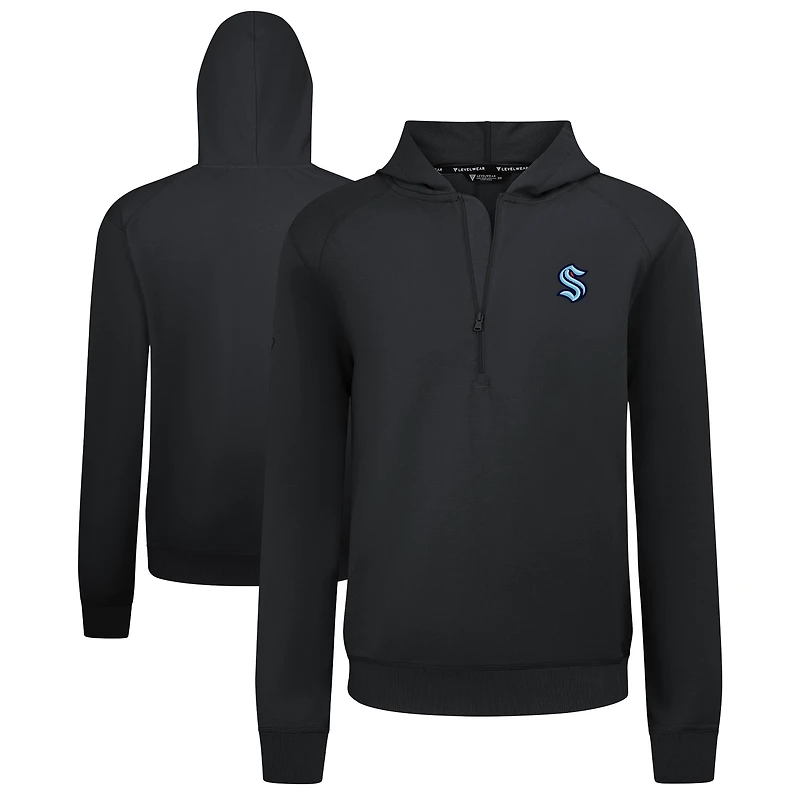 Men's Levelwear Seattle Kraken Technic Quarter-Zip Pullover Hoodie