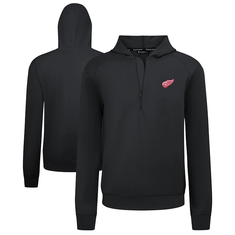 Men's Levelwear Detroit Red Wings Technic Quarter-Zip Pullover Hoodie