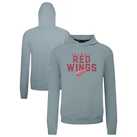 Men's Levelwear Gray Detroit Red Wings Mandate Carve Tri-Blend Pullover Hoodie