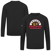 Men's Levelwear Black Chicago Blackhawks Mandate Banner Arch Pullover
