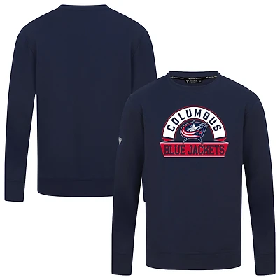 Men's Levelwear Navy Columbus Blue Jackets Mandate Banner Arch Pullover