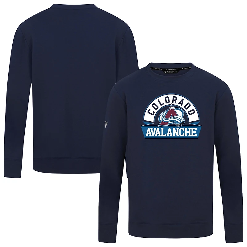 Men's Levelwear Navy Colorado Avalanche Mandate Banner Arch Pullover