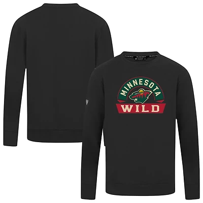 Men's Levelwear Black Minnesota Wild Mandate Banner Arch Pullover