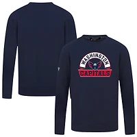 Men's Levelwear Navy Washington Capitals Mandate Banner Arch Pullover