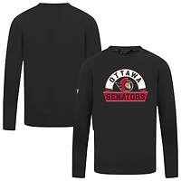Men's Levelwear Black Ottawa Senators Mandate Banner Arch Pullover