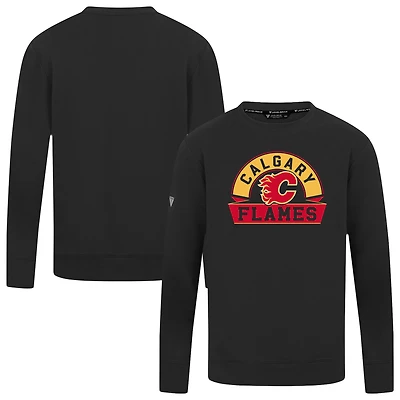 Men's Levelwear Black Calgary Flames Mandate Banner Arch Pullover