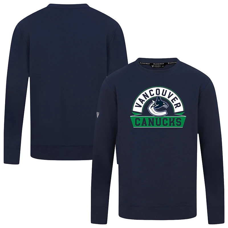Men's Levelwear Blue Vancouver Canucks Mandate Banner Arch Pullover