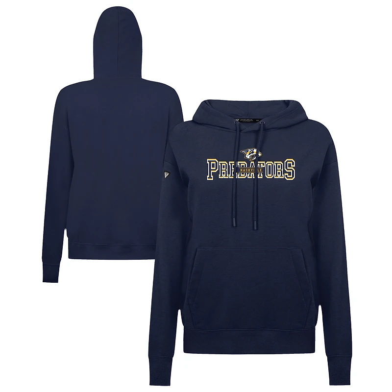 Women's Levelwear Navy Nashville Predators Adorn Journey Pullover Hoodie