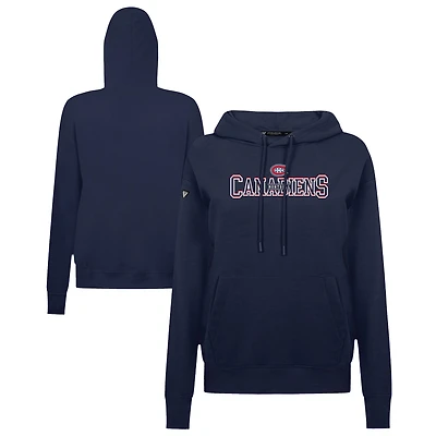 Women's Levelwear Navy Montreal Canadiens Adorn Journey Pullover Hoodie