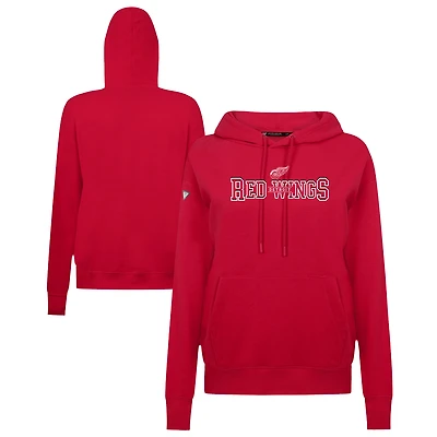 Women's Levelwear Red Detroit Wings Adorn Journey Pullover Hoodie