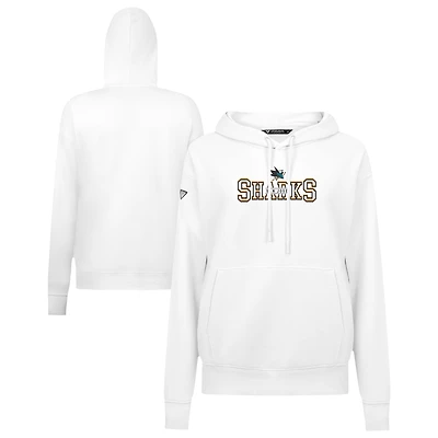 Women's Levelwear White San Jose Sharks Adorn Journey Pullover Hoodie