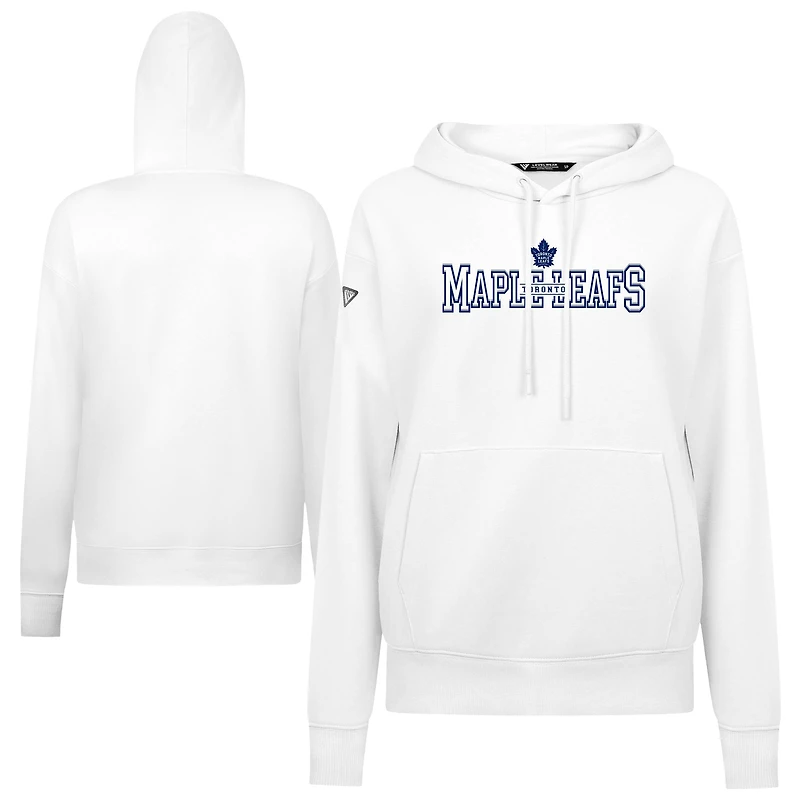 Women's Levelwear White Toronto Maple Leafs Adorn Journey Pullover Hoodie