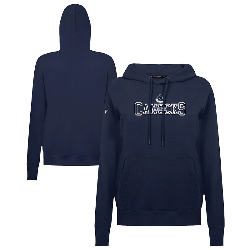 Women's Levelwear Navy Vancouver Canucks Adorn Journey Pullover Hoodie
