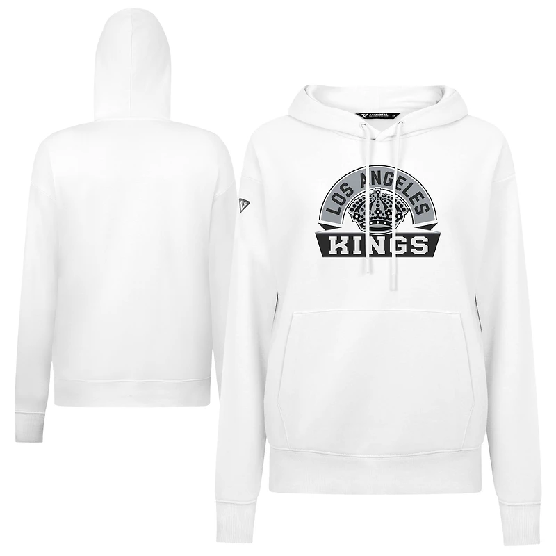 Women's Levelwear White Los Angeles Kings Adorn Banner Arch Pullover Hoodie