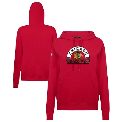 Women's Levelwear Chicago Blackhawks Adorn Banner Arch Pullover Hoodie