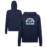 Women's Levelwear Navy Colorado Avalanche Adorn Banner Arch Pullover Hoodie