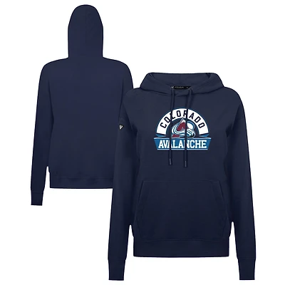 Women's Levelwear Navy Colorado Avalanche Adorn Banner Arch Pullover Hoodie