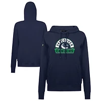 Women's Levelwear Navy Vancouver Canucks Adorn Banner Arch Pullover Hoodie