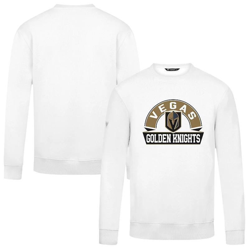 Men's Levelwear White Vegas Golden Knights Zane Banner Arch Pullover Sweatshirt