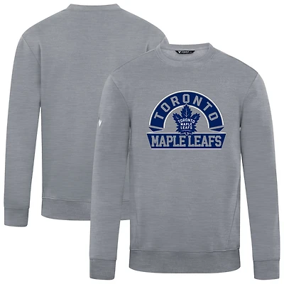 Men's Levelwear Gray Toronto Maple Leafs Zane Banner Arch Pullover Sweatshirt