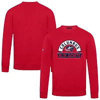 Men's Levelwear Red Columbus Blue Jackets Zane Banner Arch Pullover Sweatshirt