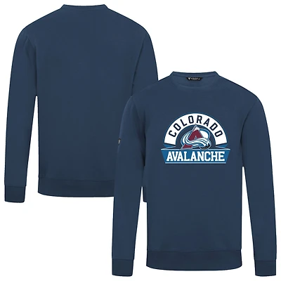 Men's Levelwear Navy Colorado Avalanche Zane Banner Arch Pullover Sweatshirt
