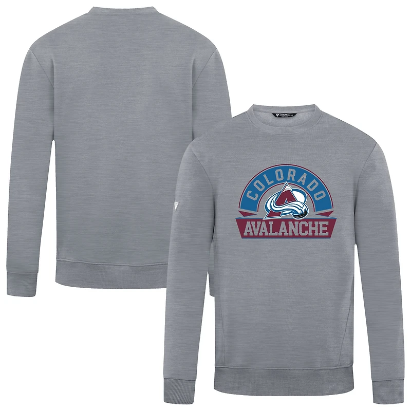 Men's Levelwear Gray Colorado Avalanche Zane Banner Arch Pullover Sweatshirt
