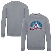 Men's Levelwear Gray Colorado Avalanche Zane Banner Arch Pullover Sweatshirt