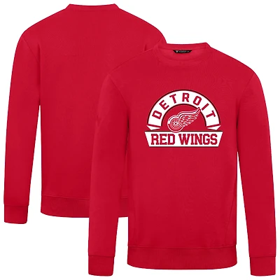 Men's Levelwear Red Detroit Wings Zane Banner Arch Pullover Sweatshirt