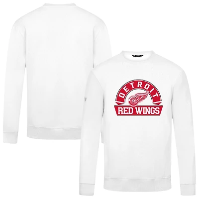 Men's Levelwear White Detroit Red Wings Zane Banner Arch Pullover Sweatshirt