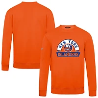 Men's Levelwear Orange New York Islanders Zane Banner Arch Pullover Sweatshirt