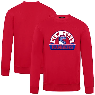 Men's Levelwear New York Rangers Zane Banner Arch Pullover Sweatshirt