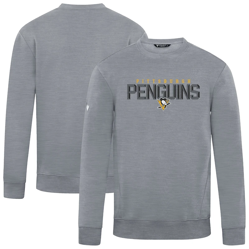 Men's Levelwear Gray Pittsburgh Penguins Zane Carve Pullover Sweatshirt