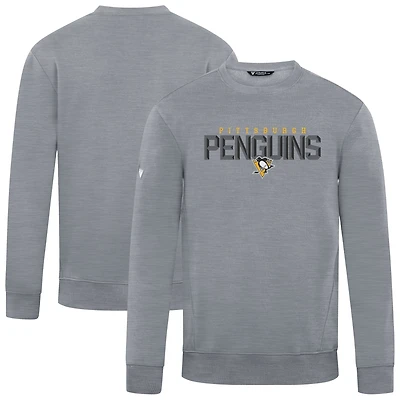 Men's Levelwear Gray Pittsburgh Penguins Zane Carve Pullover Sweatshirt