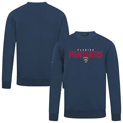 Men's Levelwear Navy Florida Panthers Zane Carve Pullover Sweatshirt