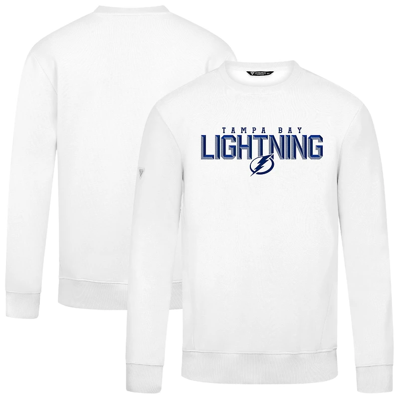 Men's Levelwear White Tampa Bay Lightning Zane Carve Pullover Sweatshirt