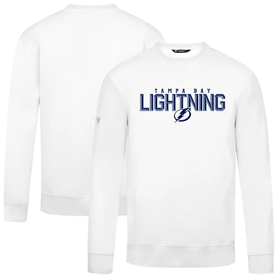 Men's Levelwear White Tampa Bay Lightning Zane Carve Pullover Sweatshirt