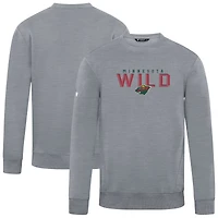 Men's Levelwear Gray Minnesota Wild Zane Carve Pullover Sweatshirt