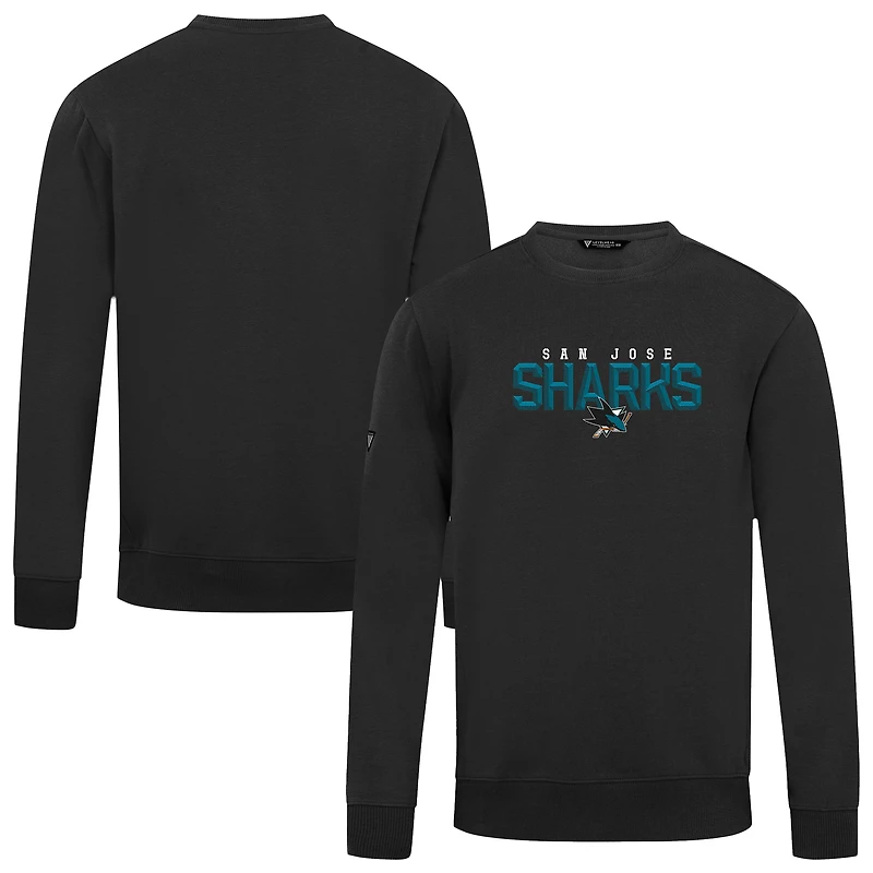 Men's Levelwear Black San Jose Sharks Zane Carve Pullover Sweatshirt