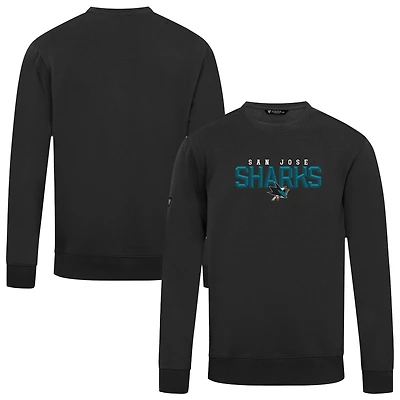 Men's Levelwear Black San Jose Sharks Zane Carve Pullover Sweatshirt