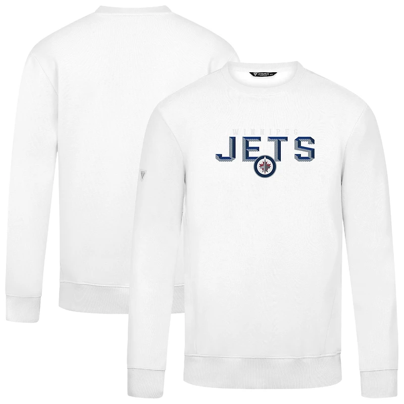 Men's Levelwear White Winnipeg Jets Zane Carve Pullover Sweatshirt